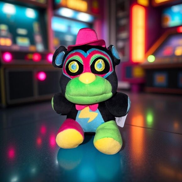 NWT Funko Five Nights at Freddy's Security Breach Blacklight Glamrock Freddy Plu - Picture 1 of 4